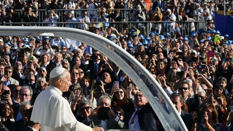 Le Pape Léon XIV à Lourdes avant la messe